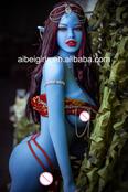 2020 Newest Release Blue Skin Fantasy Full Size Real Love Elf Doll Realistic Silicone Sex Dolls For Men Sex invented by automatic woman